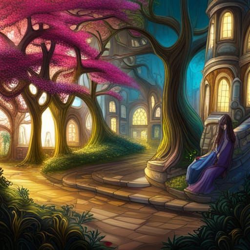 A magical city full of enchanting flora and fauna, a lush an...
