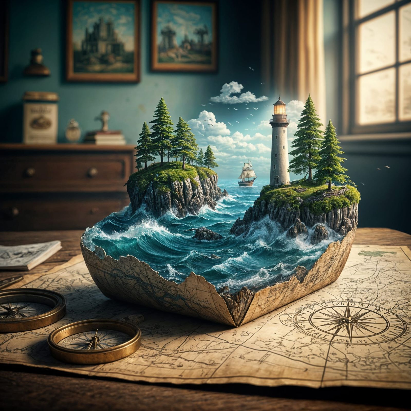 The Navigator’s Dream: Blending Map and Reality  by @Hinty