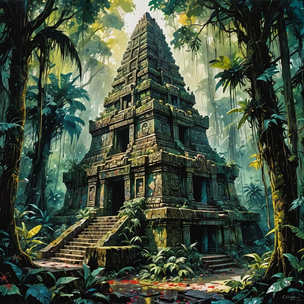 Aztec Temple in The Rainforest