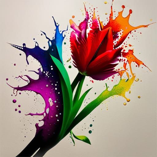 tulip splash  by @LavaHawtty