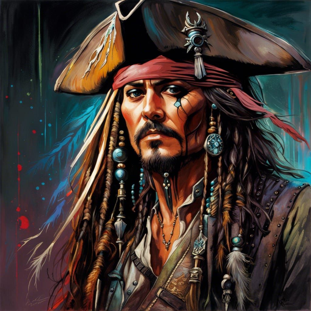 Captain Jack Sparrow - AI Generated Artwork - NightCafe Creator