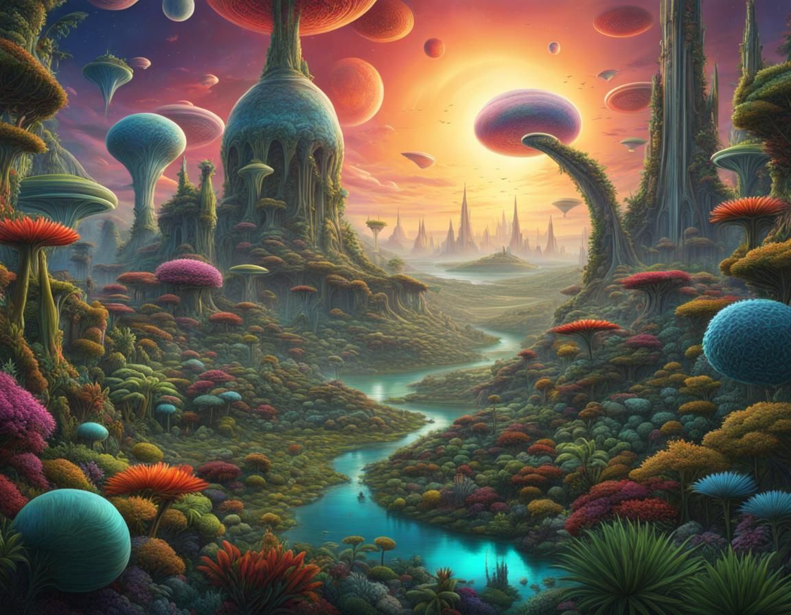 Alien World - AI Generated Artwork - NightCafe Creator