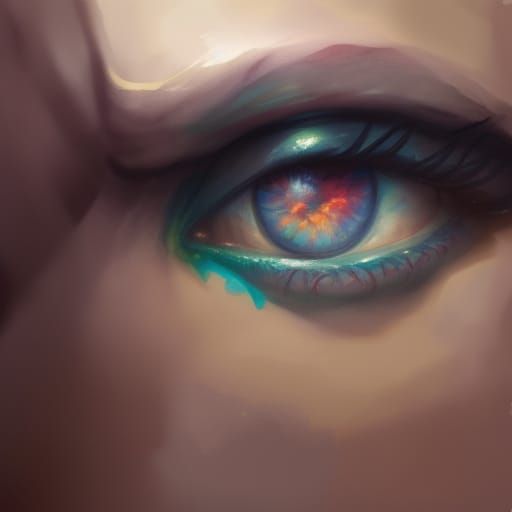 eyes beautiful watercolor female