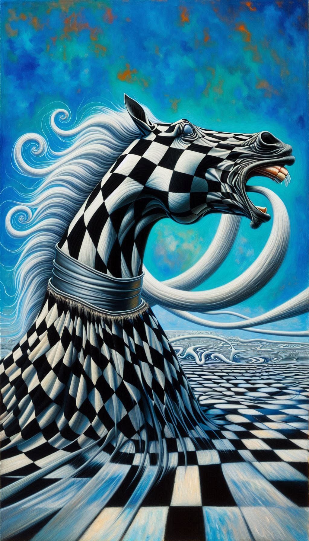 The checkered horse