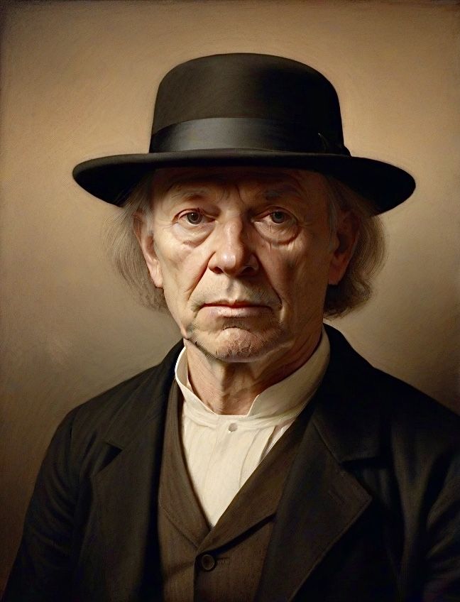 Man wearing a black hat