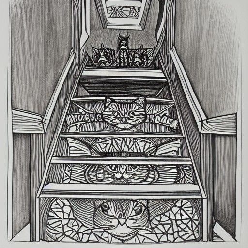 I keep thinking there's a cat on the stairs...