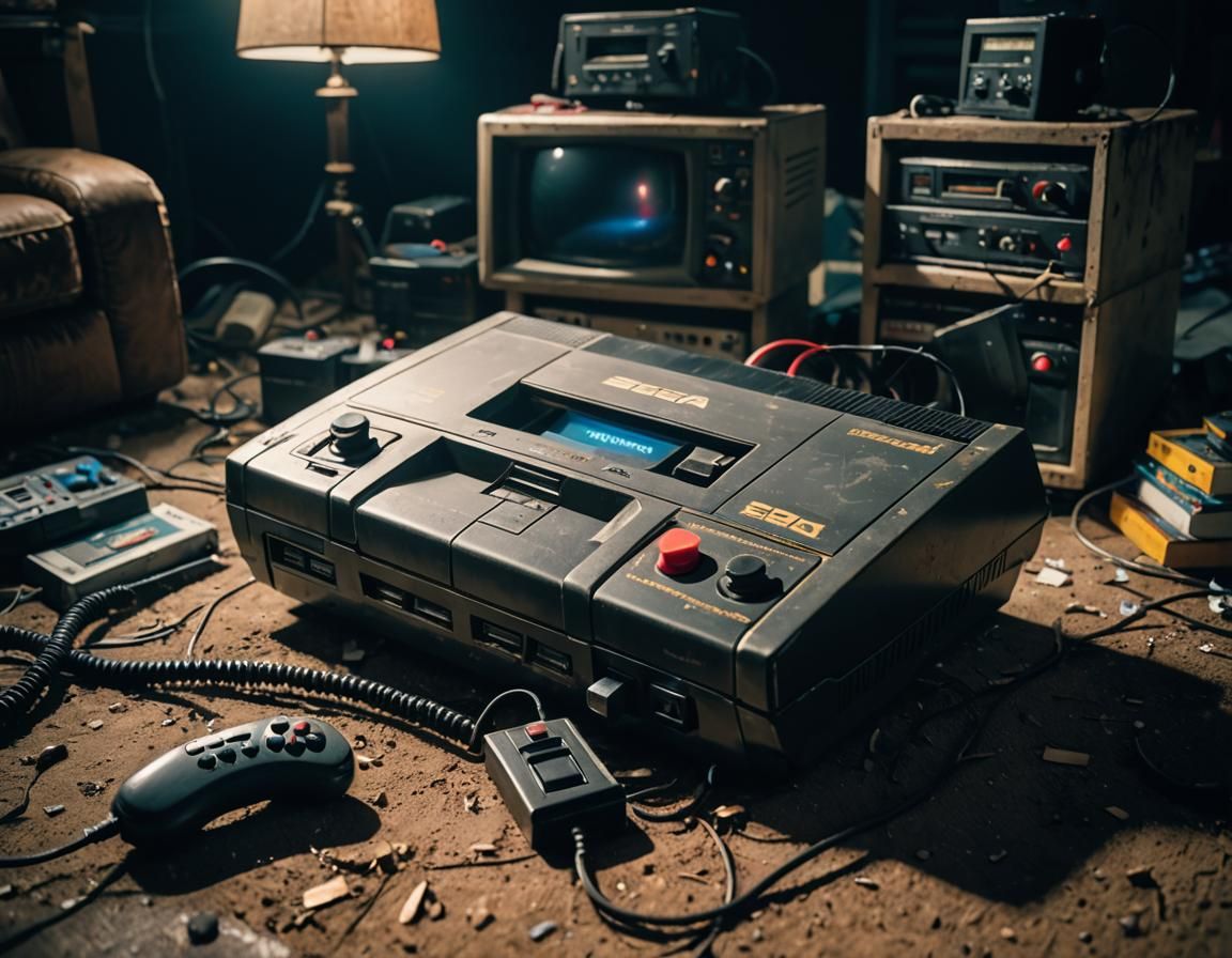 Abandoned Sega video game console  by @Aliester Mikkal Beck