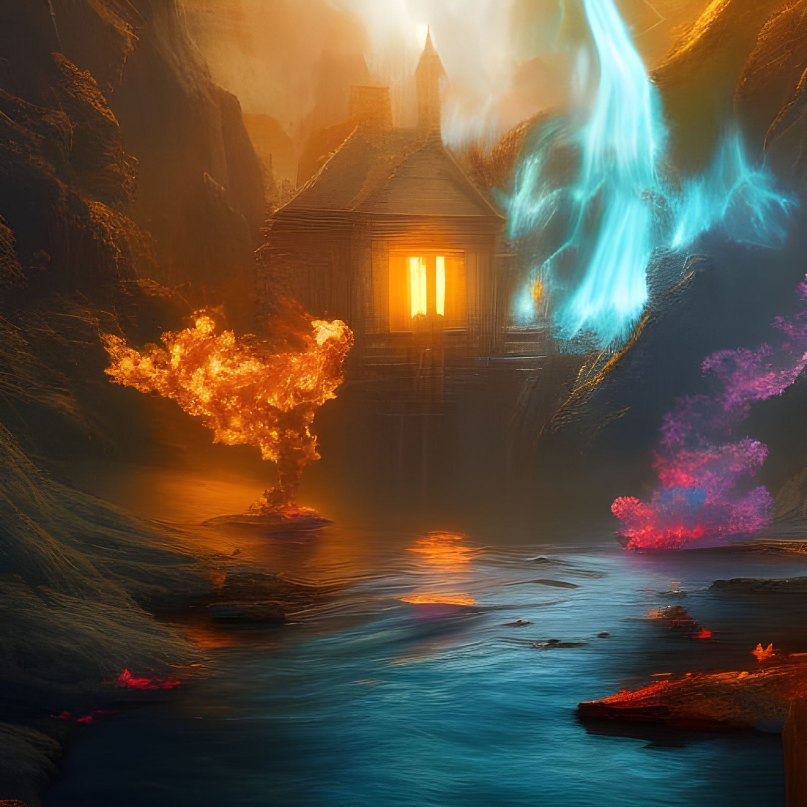 The war of elements   by @Lolie