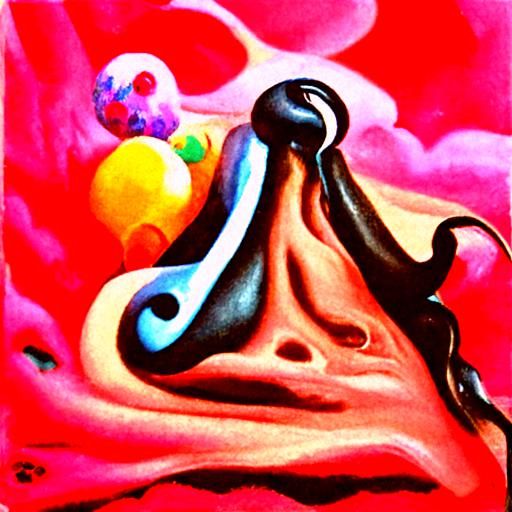 Microdose trip surrealism Salvador Dali matte background mel...