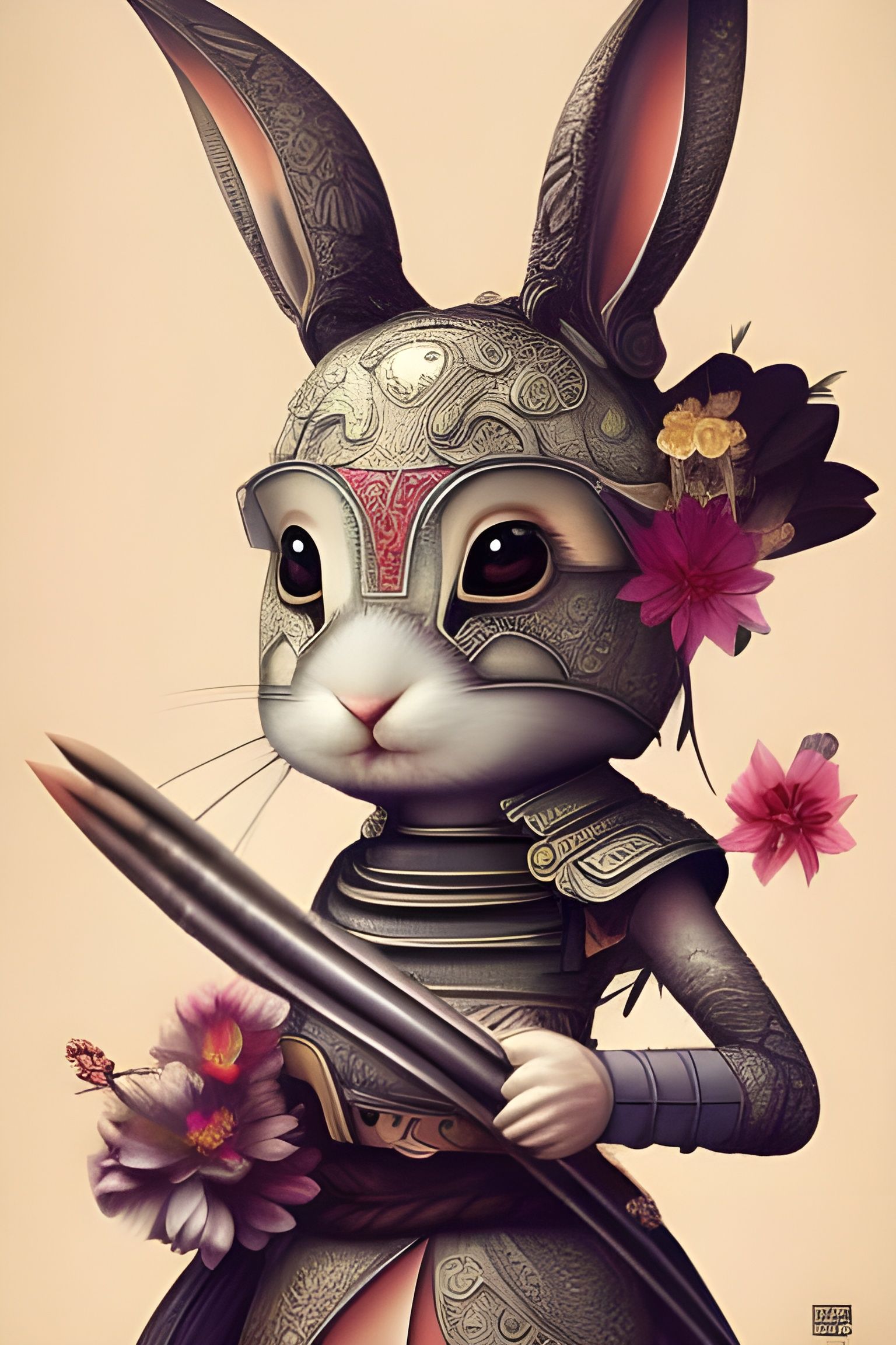 Samurai Hare - AI Generated Artwork - NightCafe Creator