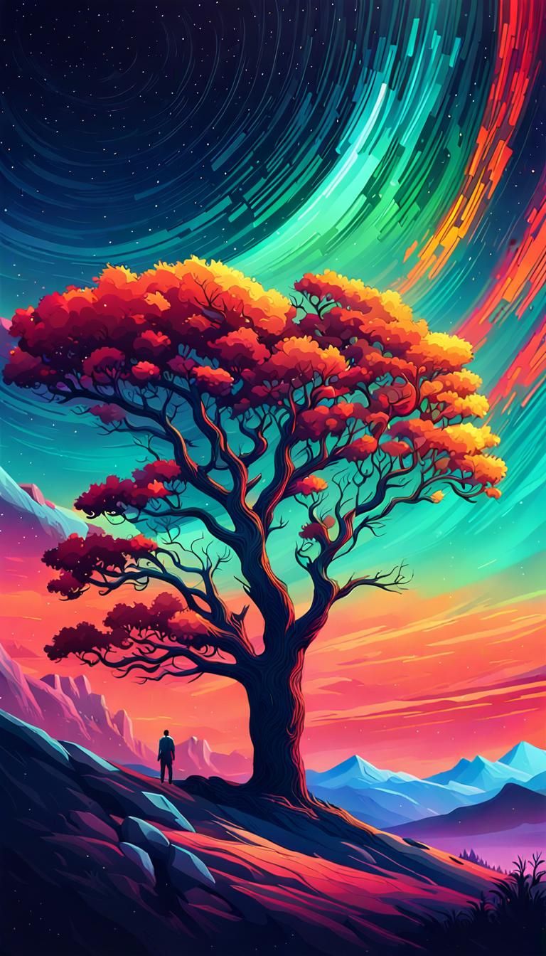 With the Setting Sun (Creative Upscale)