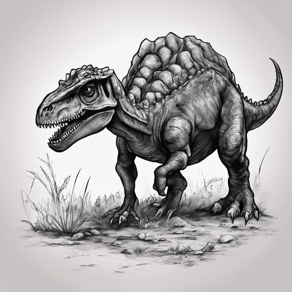 Desenho para pintar - dinossauro 1 