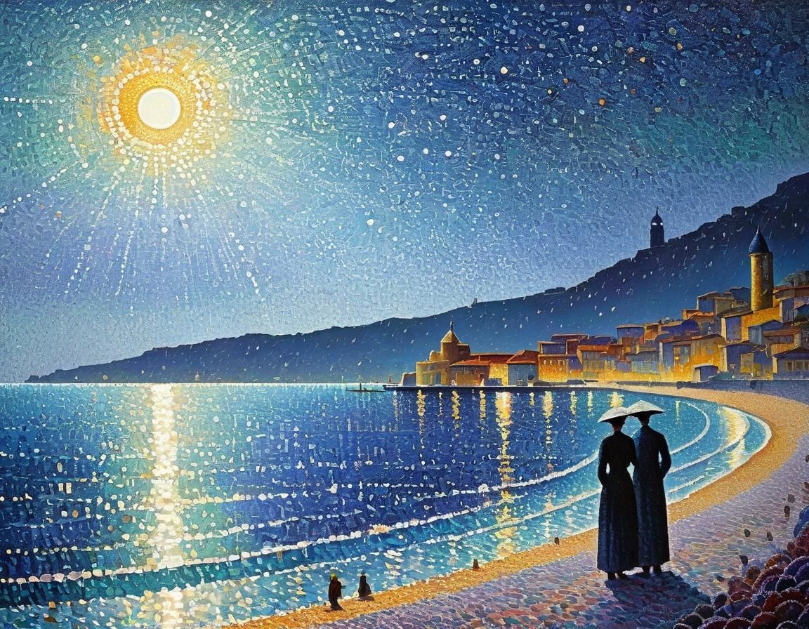 Pointillism by Paul Signac ::    by @randomart