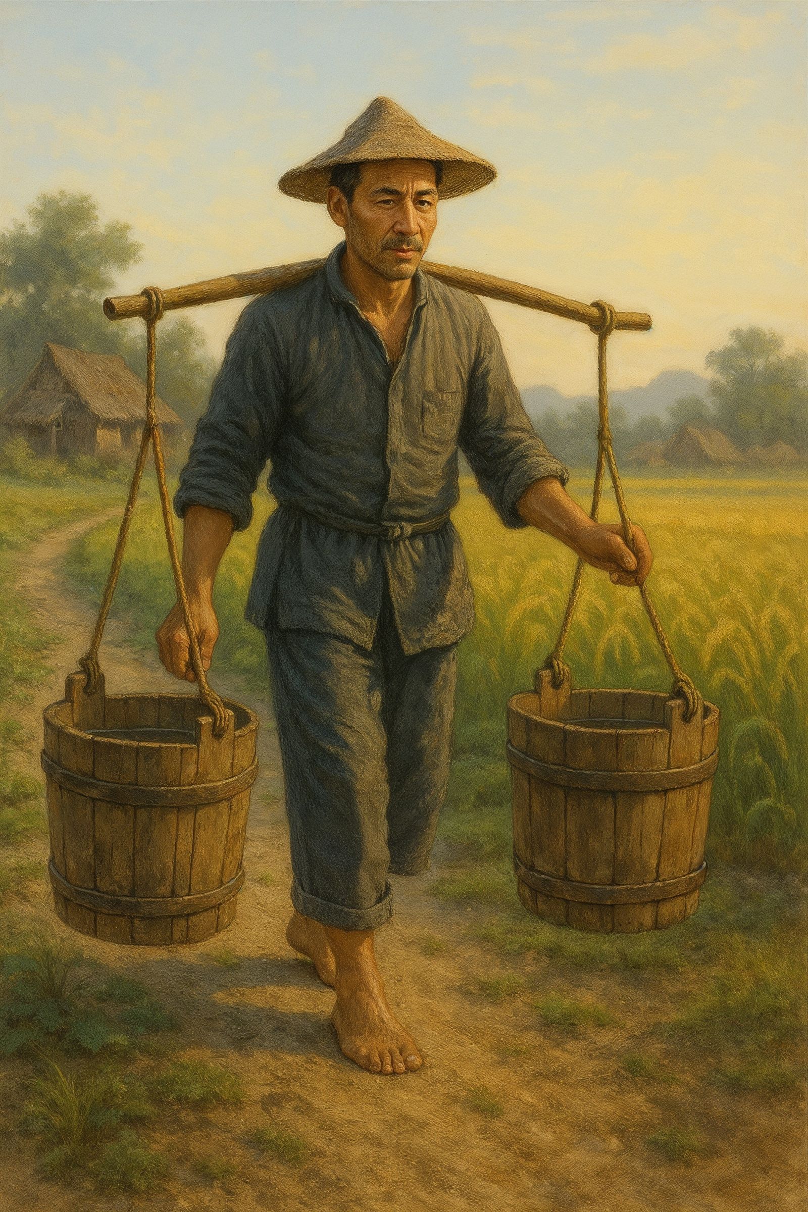 The Morning Load - in painting style