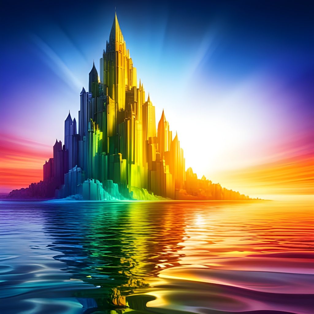 Rainbow Palace - AI Generated Artwork - NightCafe Creator