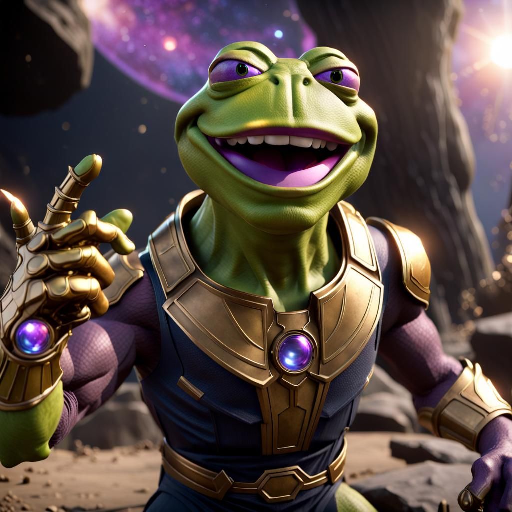 Kermit the Frog as Thanos - AI Generated Artwork - NightCafe Creator