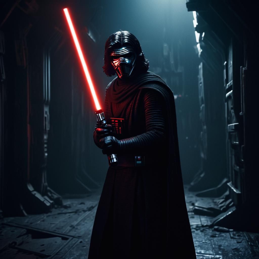 kylo ren and his light saber