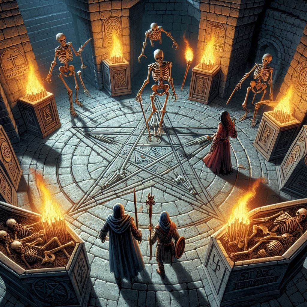 The First Room of the Crypt Proper - Skeletons!