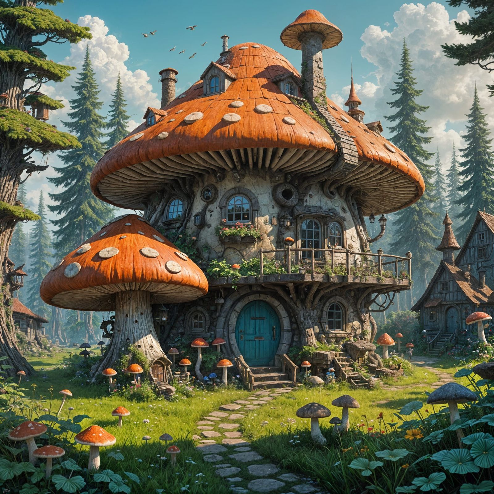 Mushroom house  by @Queen274
