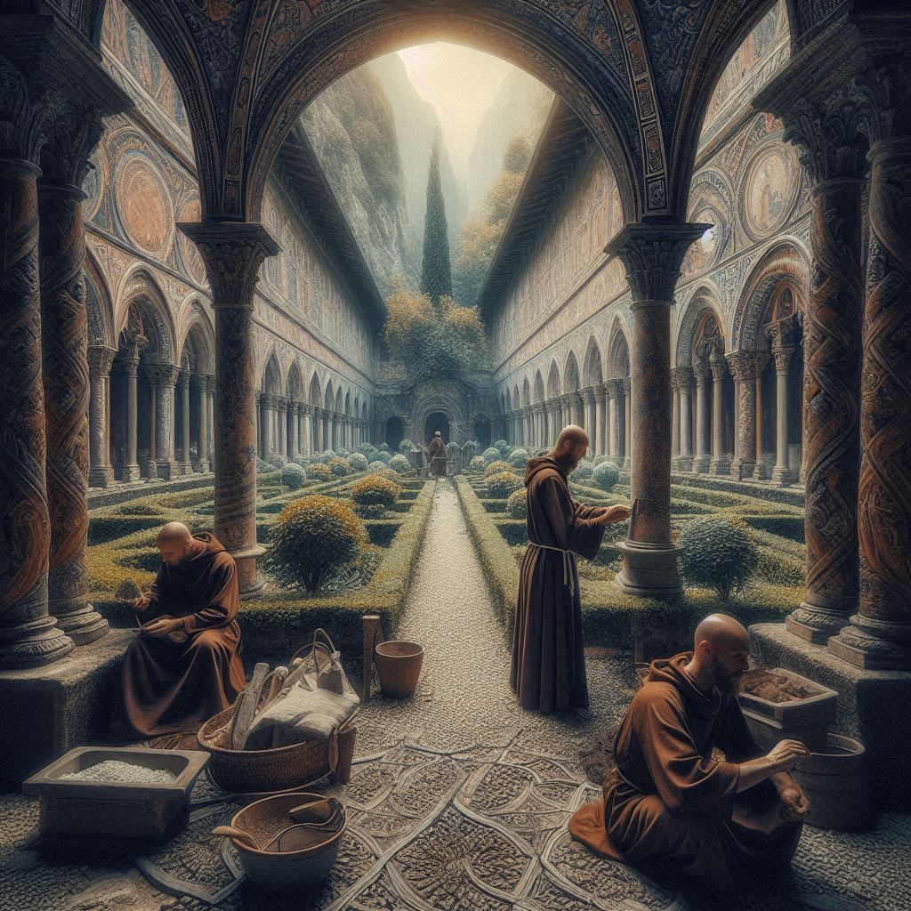 In a Monastery garden