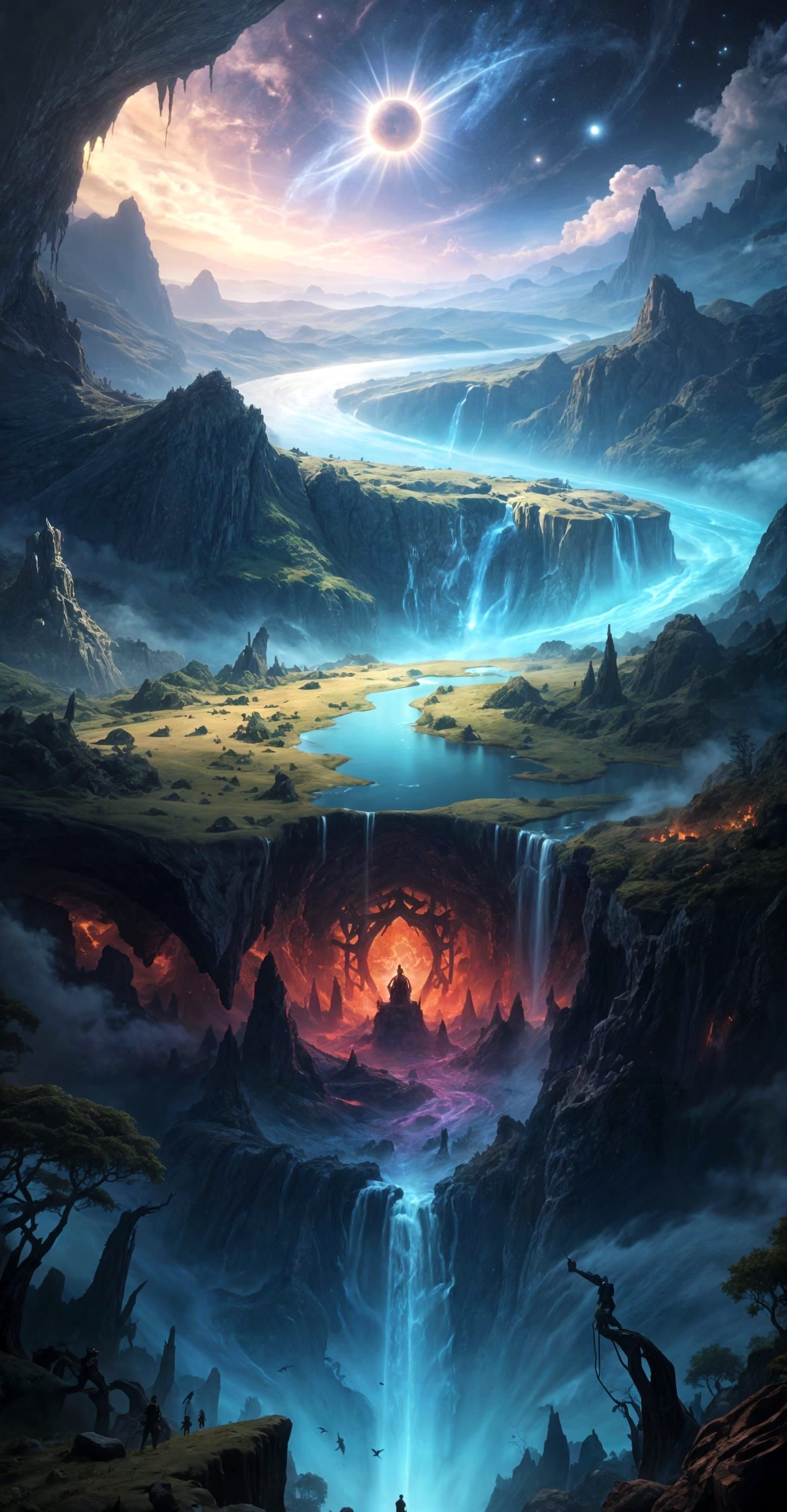 Hell, earthly life and heaven