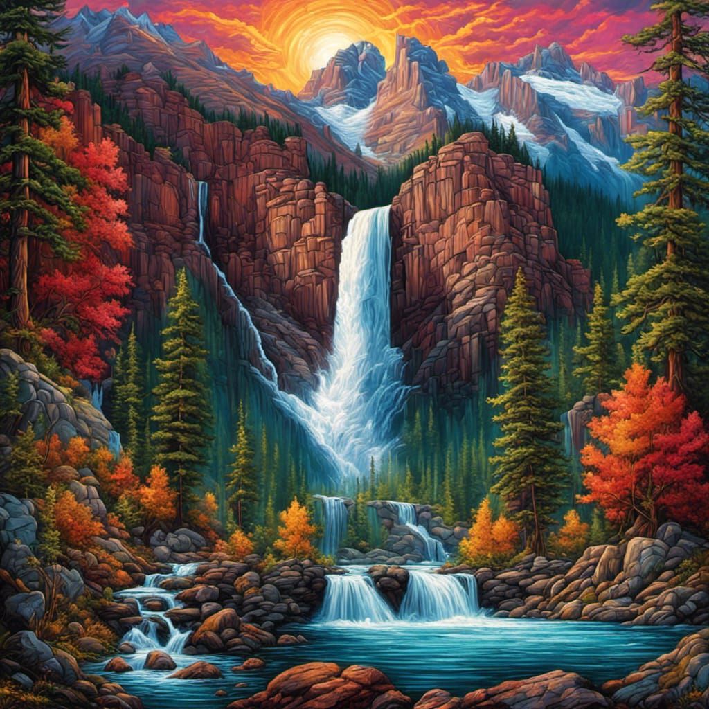 Rocky Mountain Waterfalls   by @Chelle