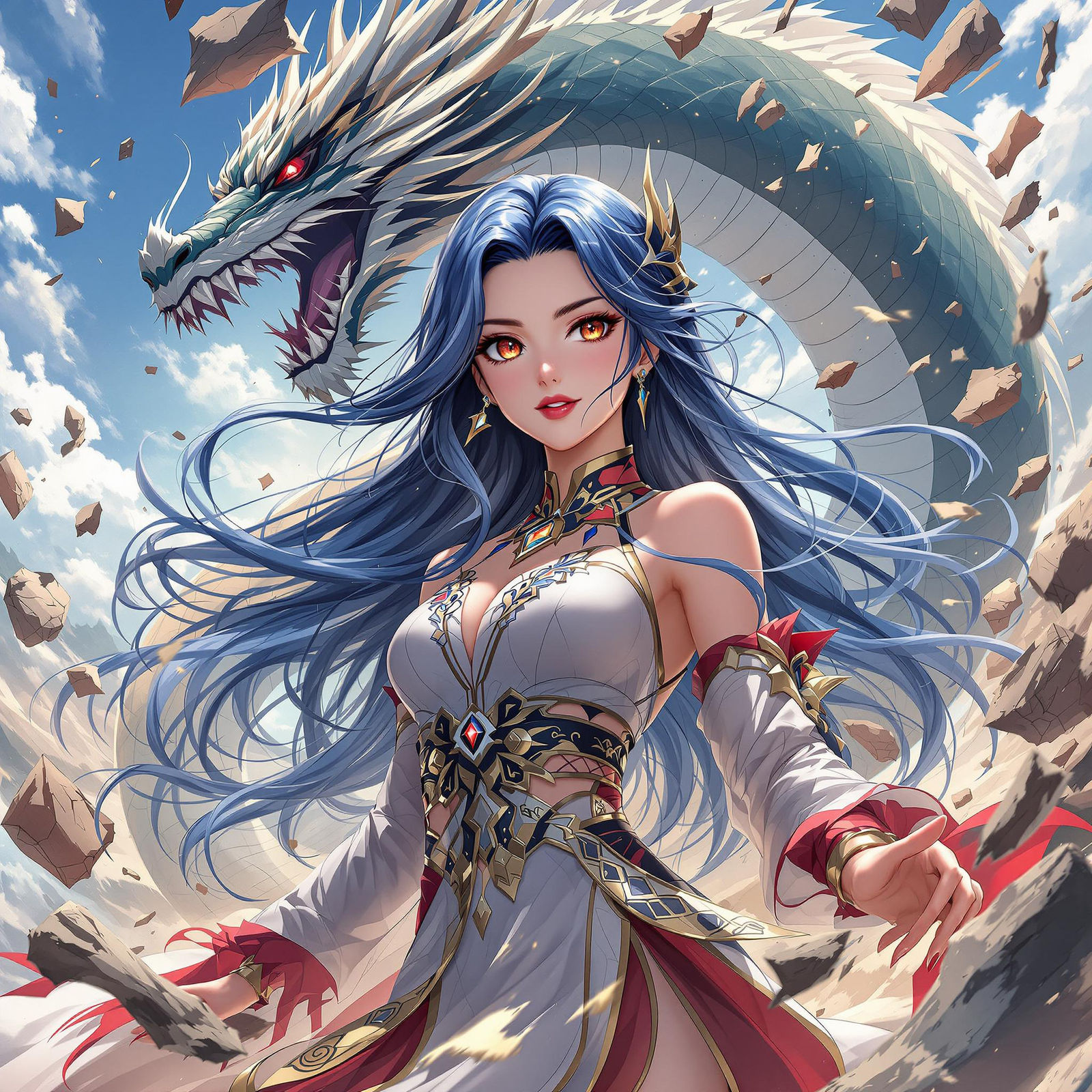 Anime Dragon Queen  by @Jaybee