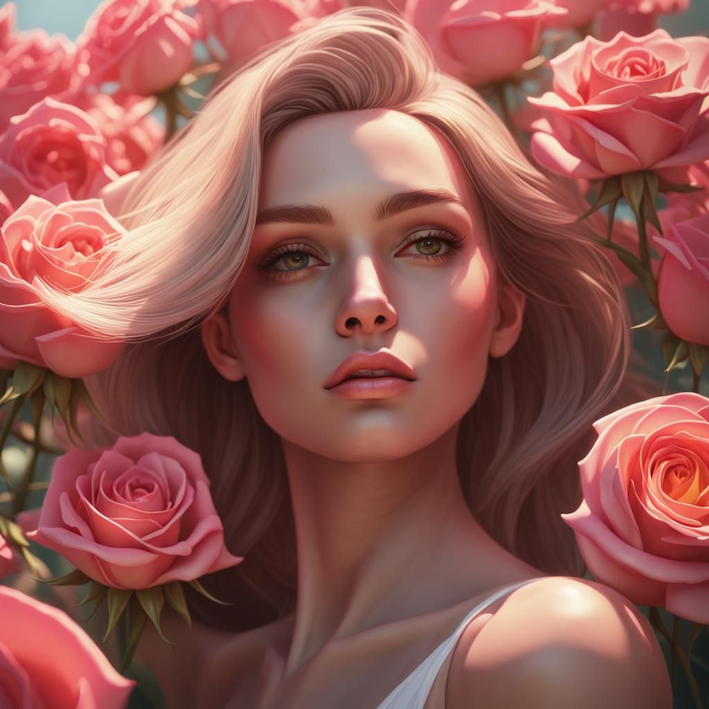 INTROSPECTIVE FLOWER GIRL 3023