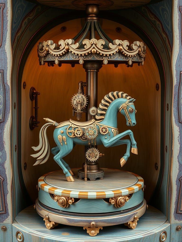 Cybersteamcorepunk Carousel Automata  by @ing