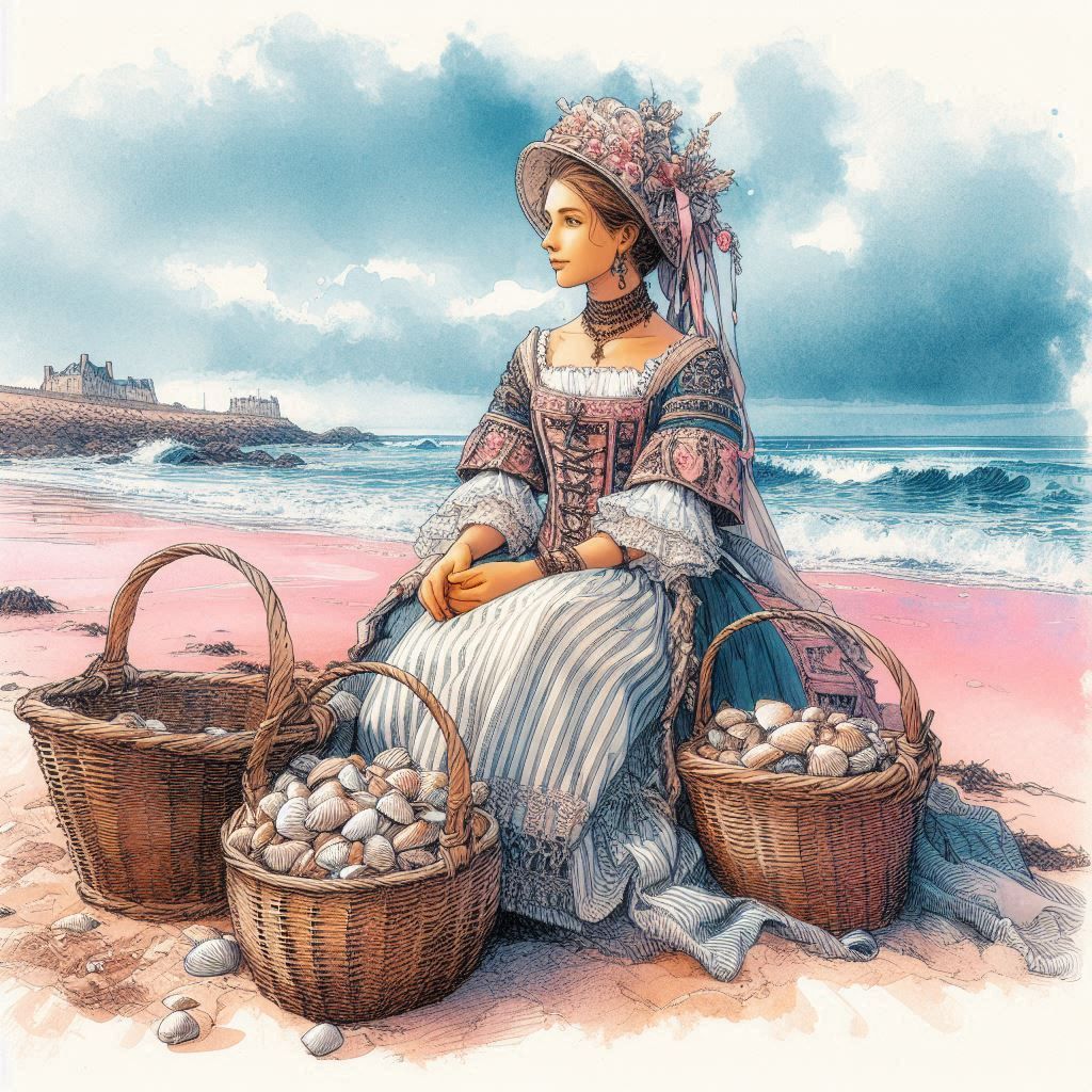 Breton shell fisherwoman