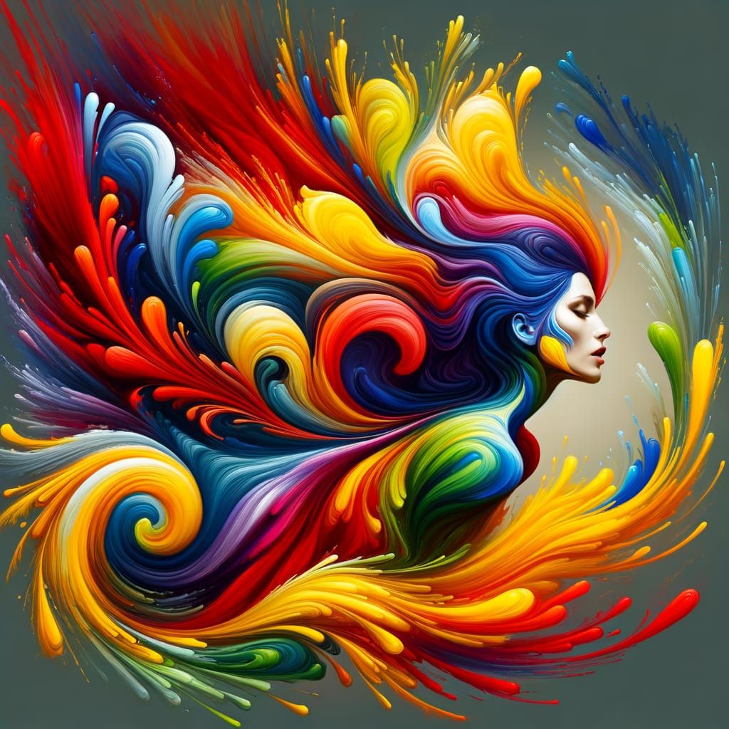 Vibrant Expression: The Flow of Creativity