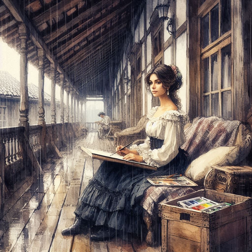 Painting while the rain