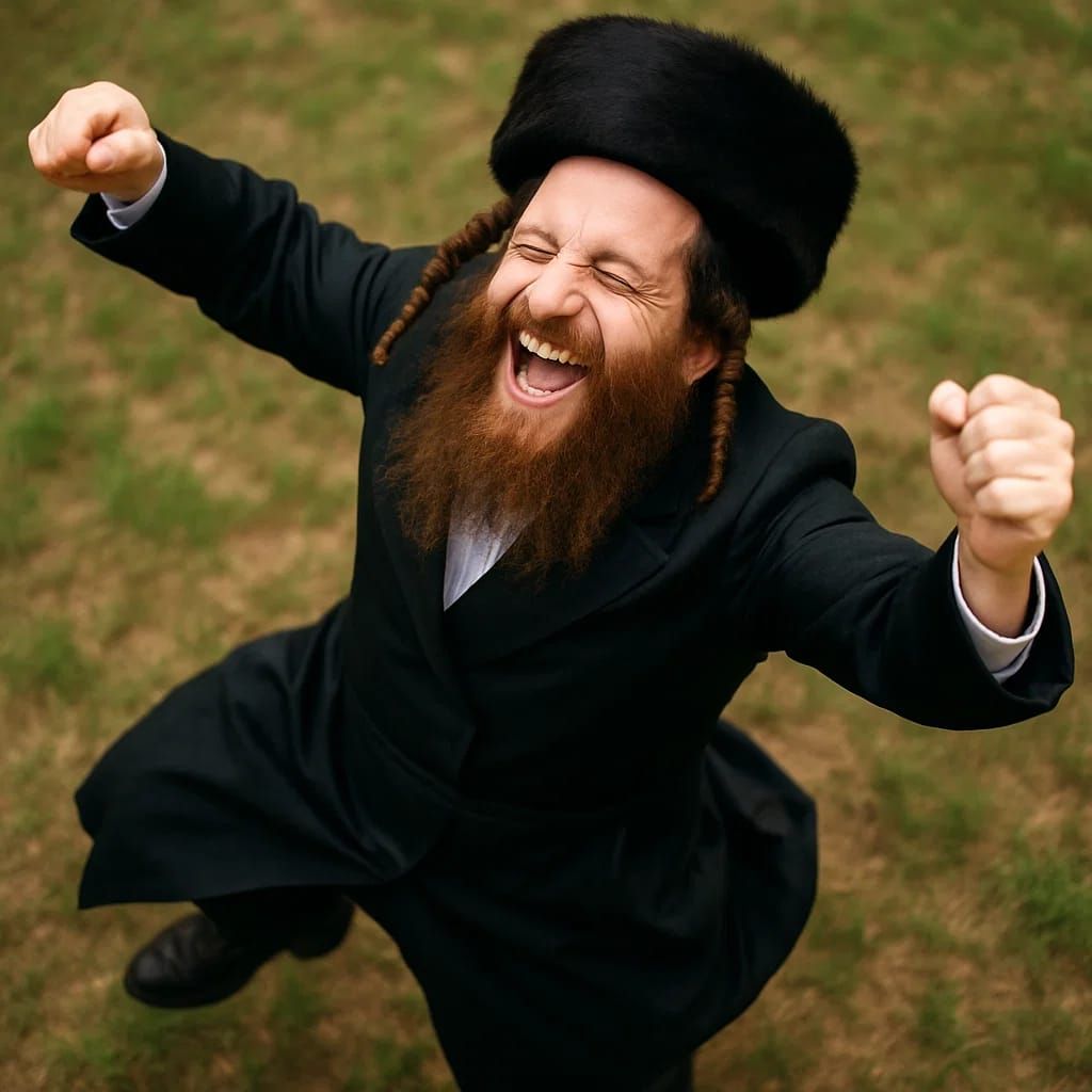 חסיד רוקד בשמחה