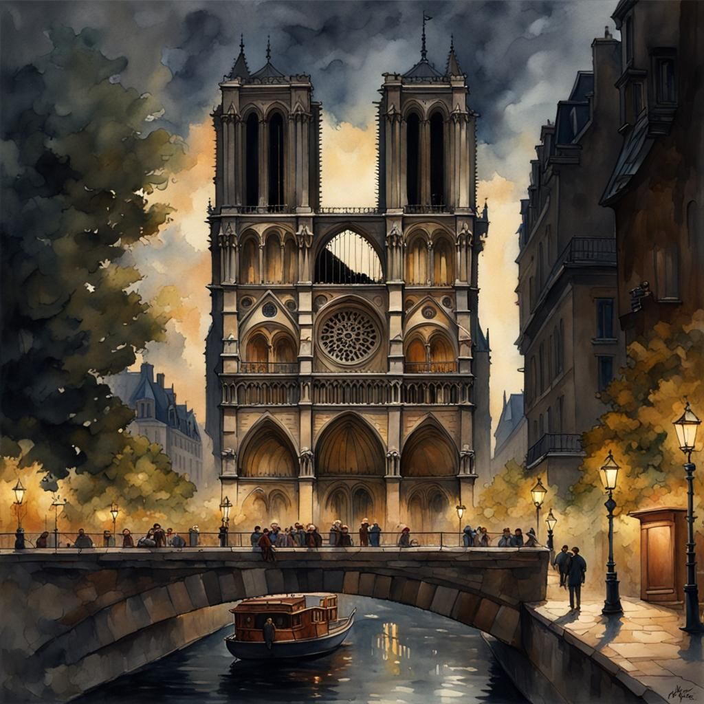 Notre Dame de Paris - AI Generated Artwork - NightCafe Creator