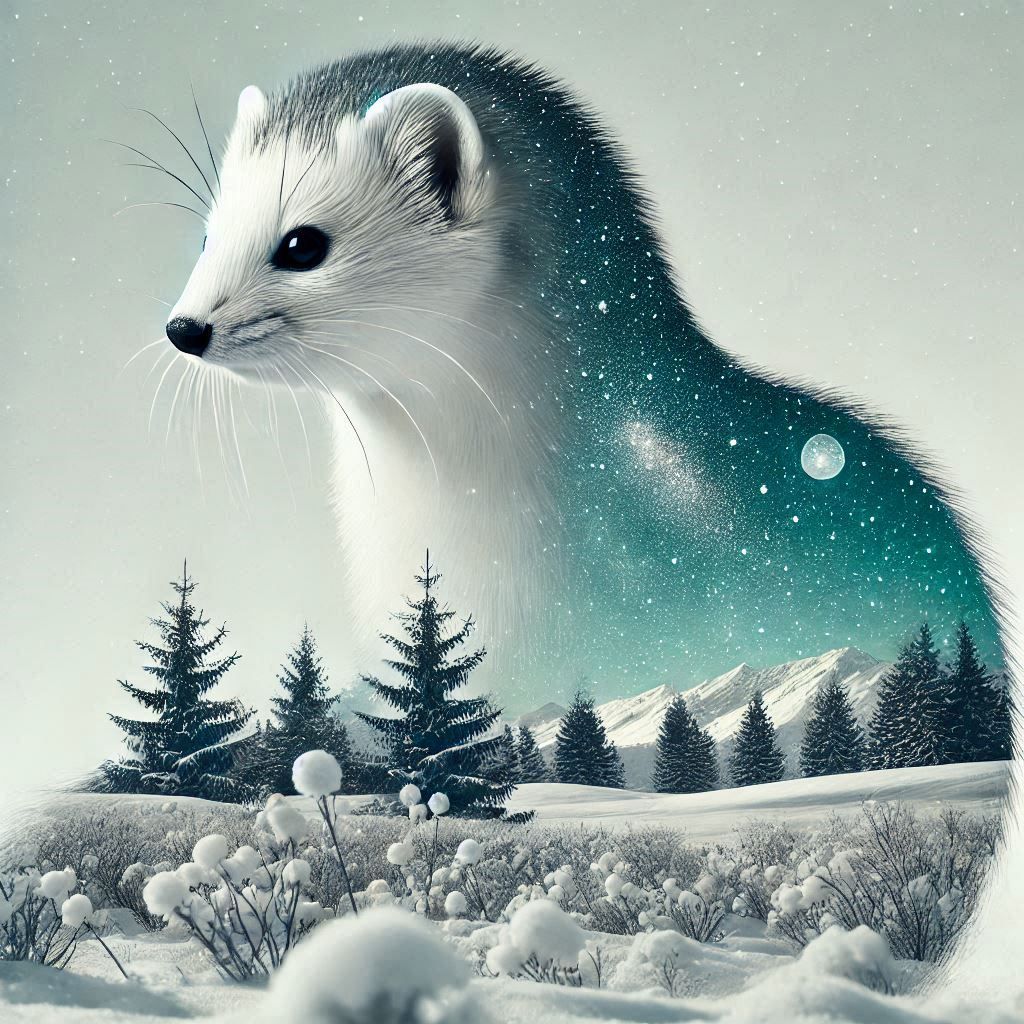 double exposure beautiful fantasy DALL-E 3 portrait landscape..