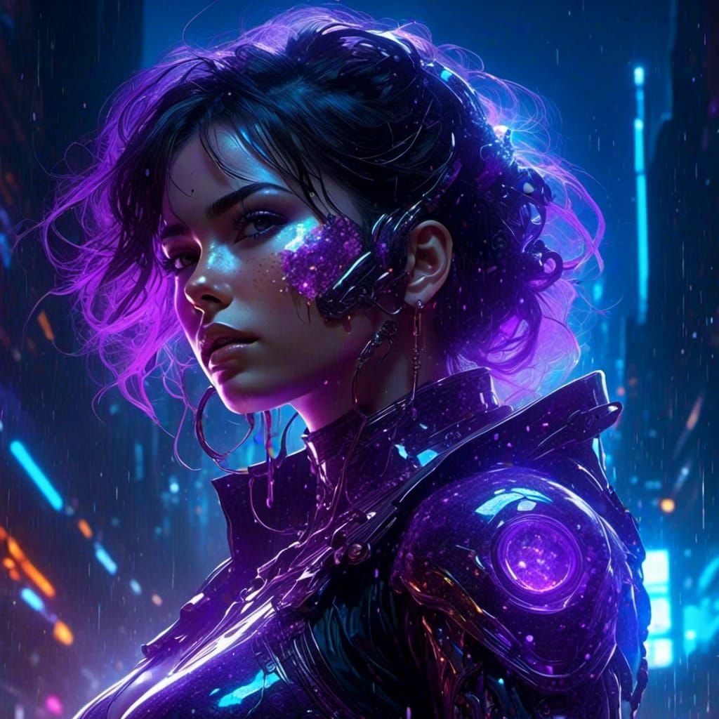 Netrunner Sasha Yakovleva - AI Generated Artwork - NightCafe Creator