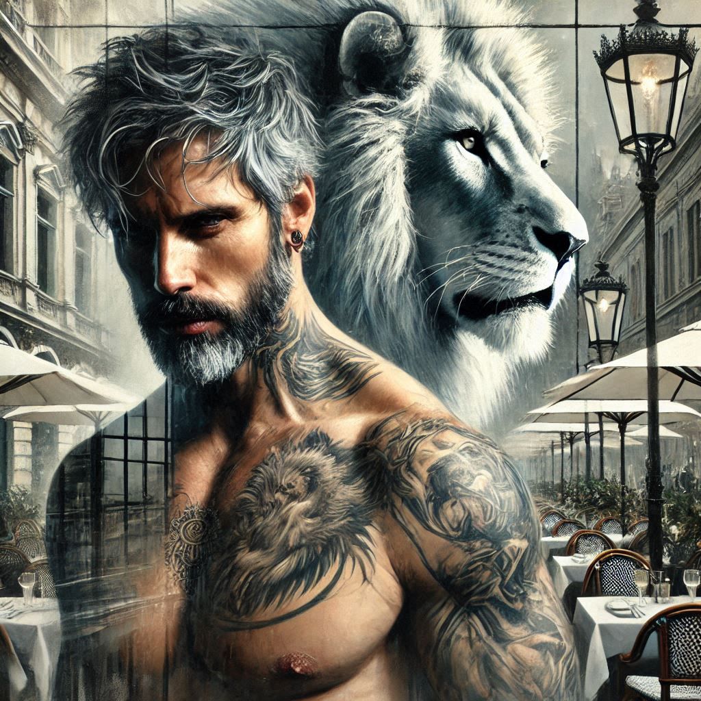Man and his lion daemon