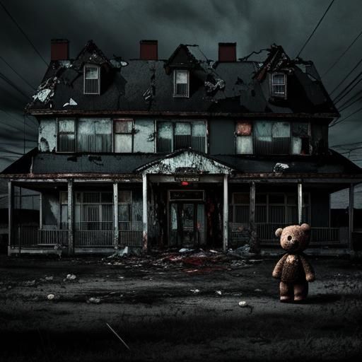 Creepy motel, blood sweat and tears creepy people , torn ted...
