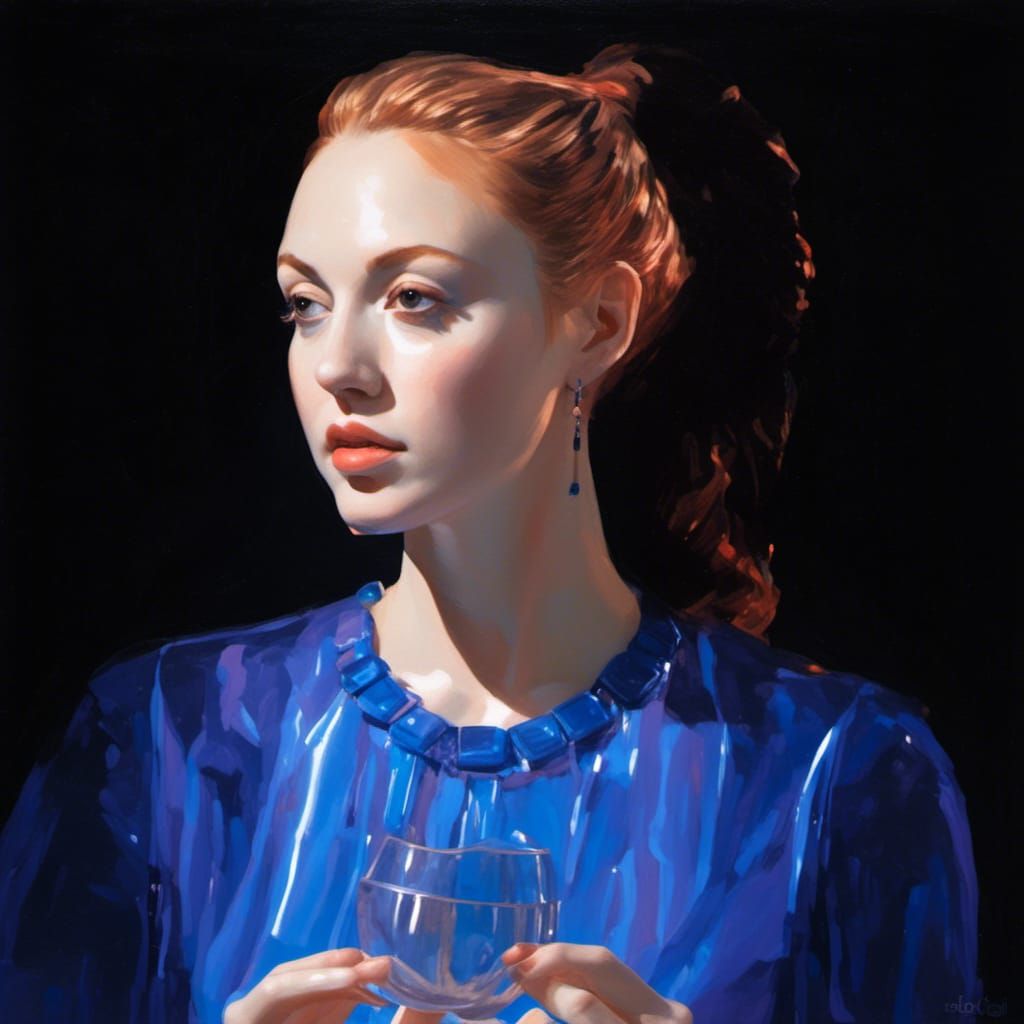 Blue lady 💙 AI Generated Artwork NightCafe Creator