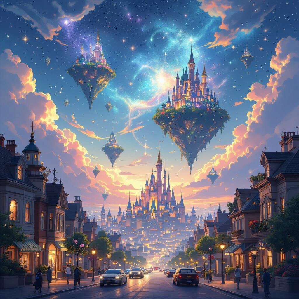 Magical World Merges With City Street Vista