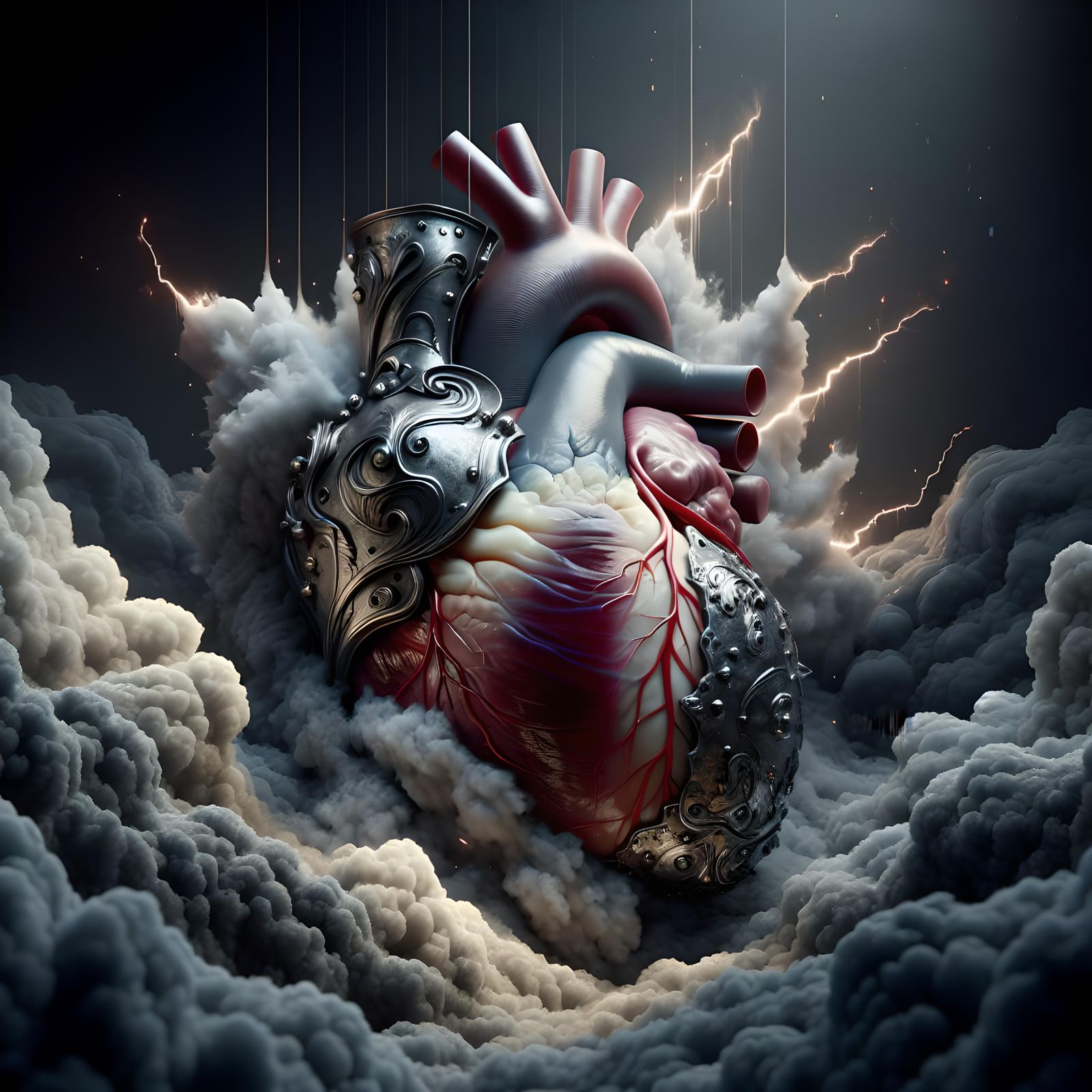 When your heavy heart finally falls to the weight of the world.  by @Warheart333