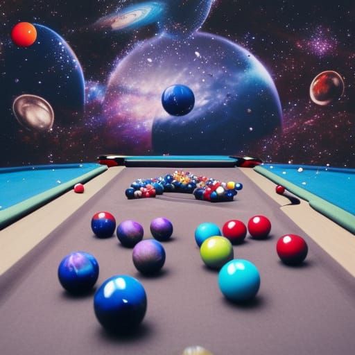 Cosmic billiards AI Generated Artwork NightCafe Creator