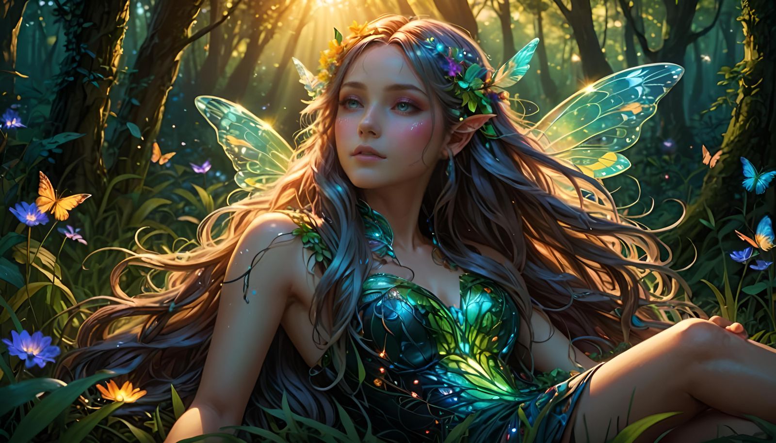 Fairy in a mythical forest  by @Maxiromus