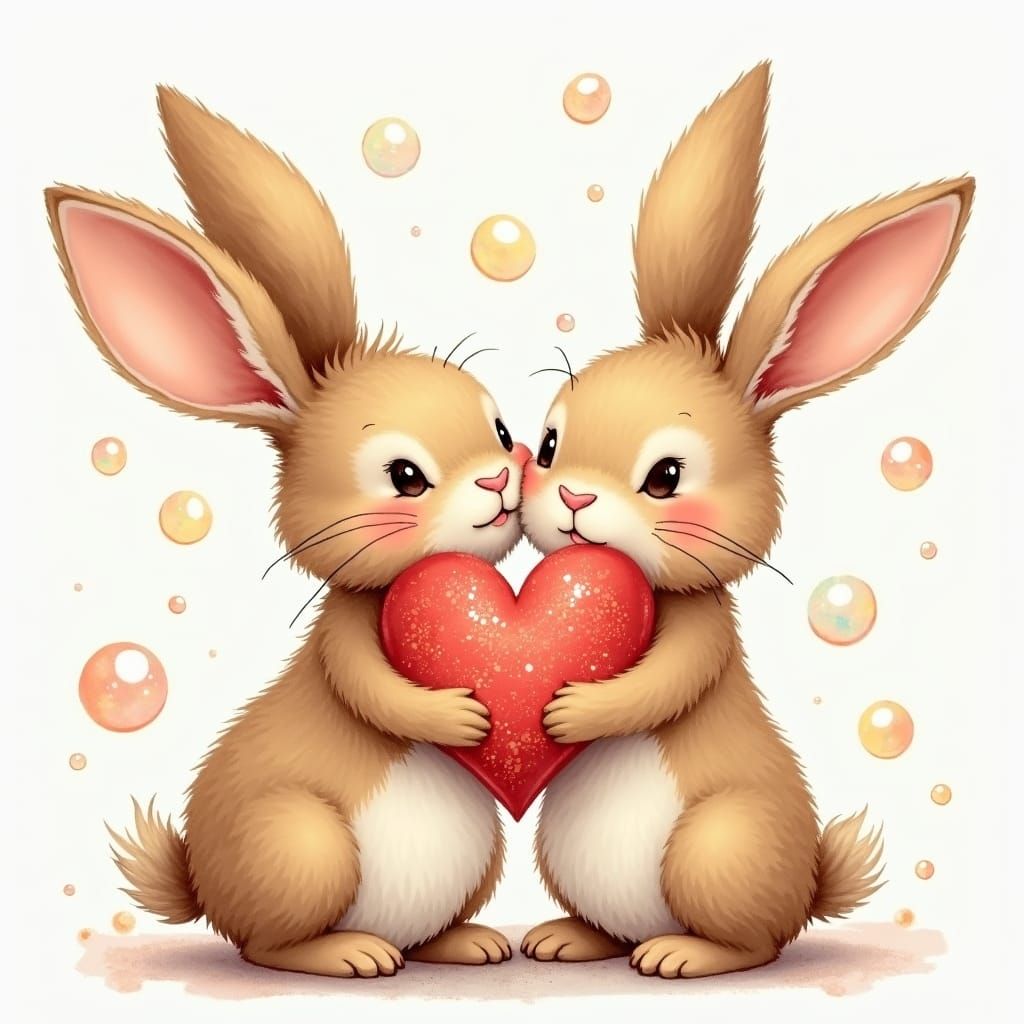 Rabbits in love