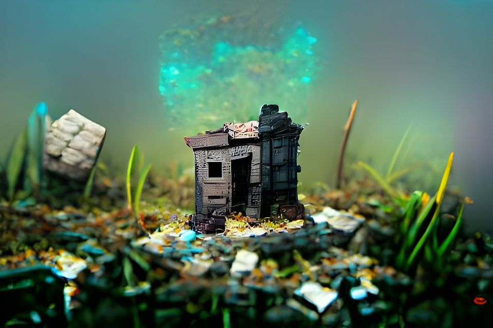 Ruin in a fishtank