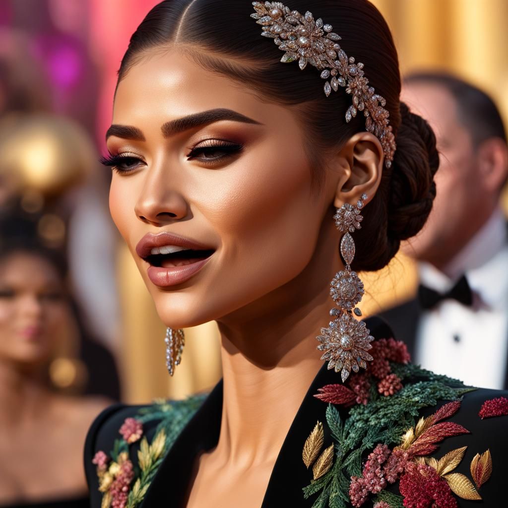 zendaya winning a oscar - AI Generated Artwork - NightCafe Creator