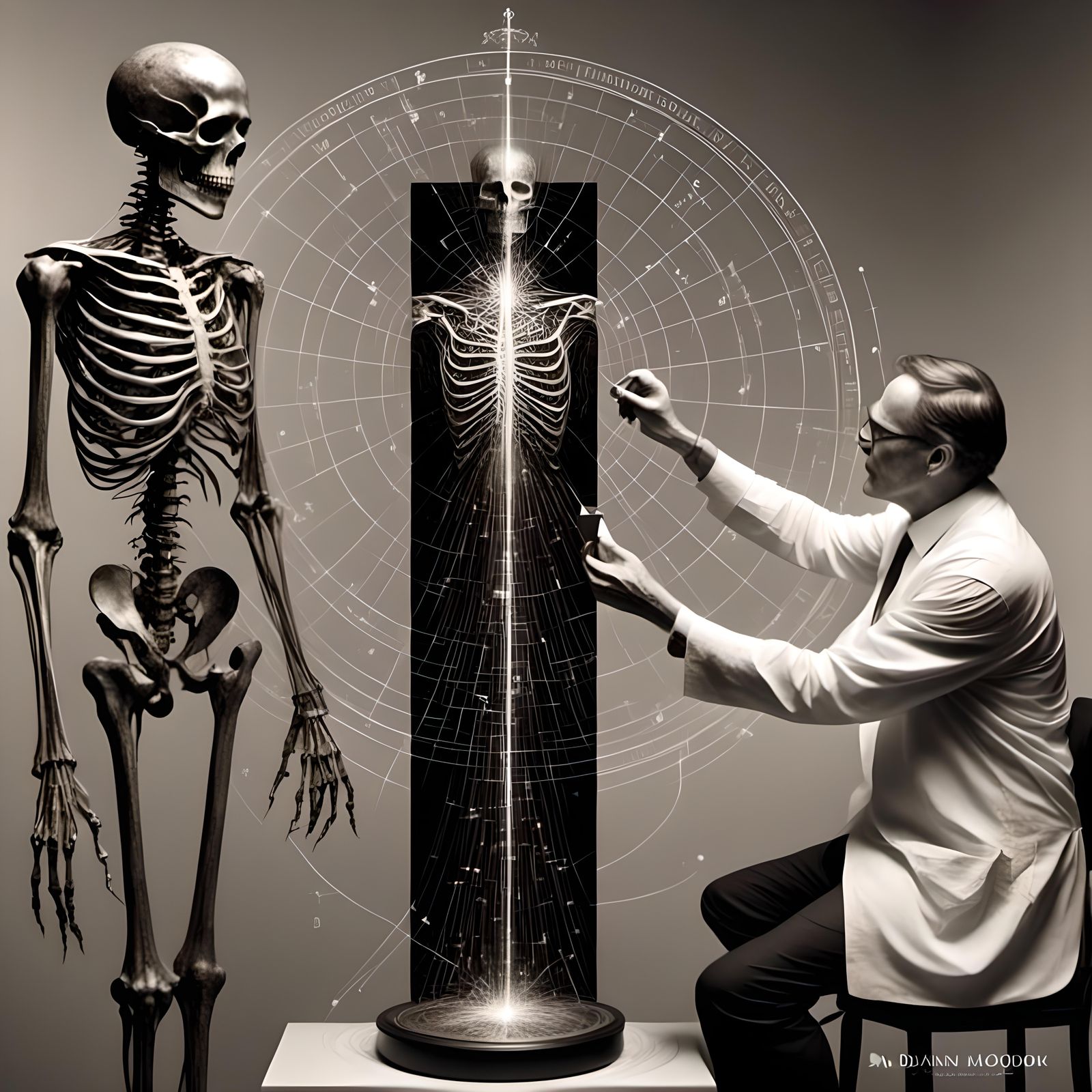 Dr. Duncan MacDosouk attempting to measure <lora:Bathing in ...