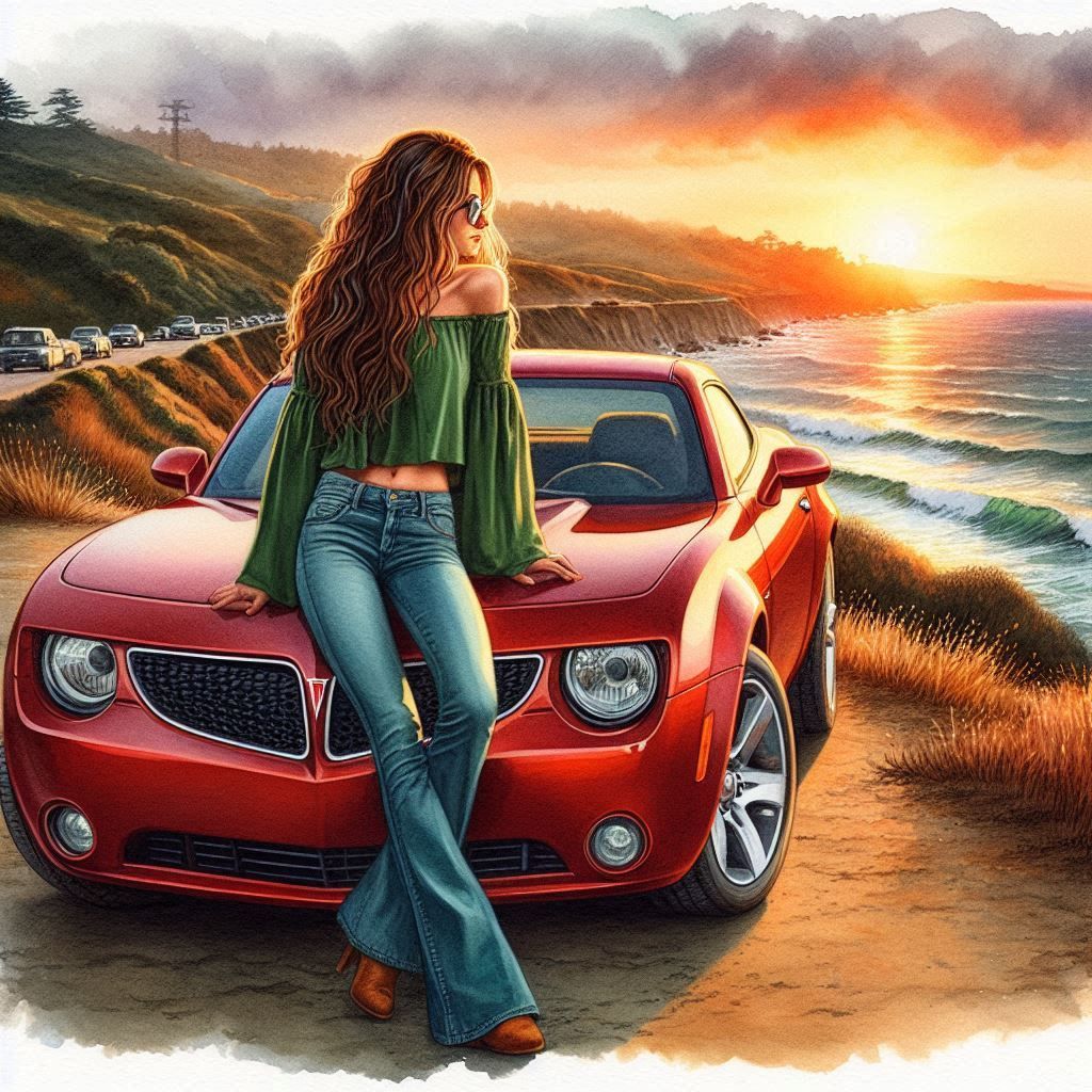 Sunset along the coast