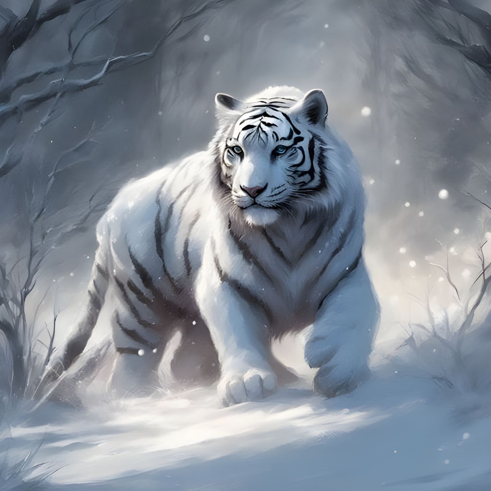Snow tiger