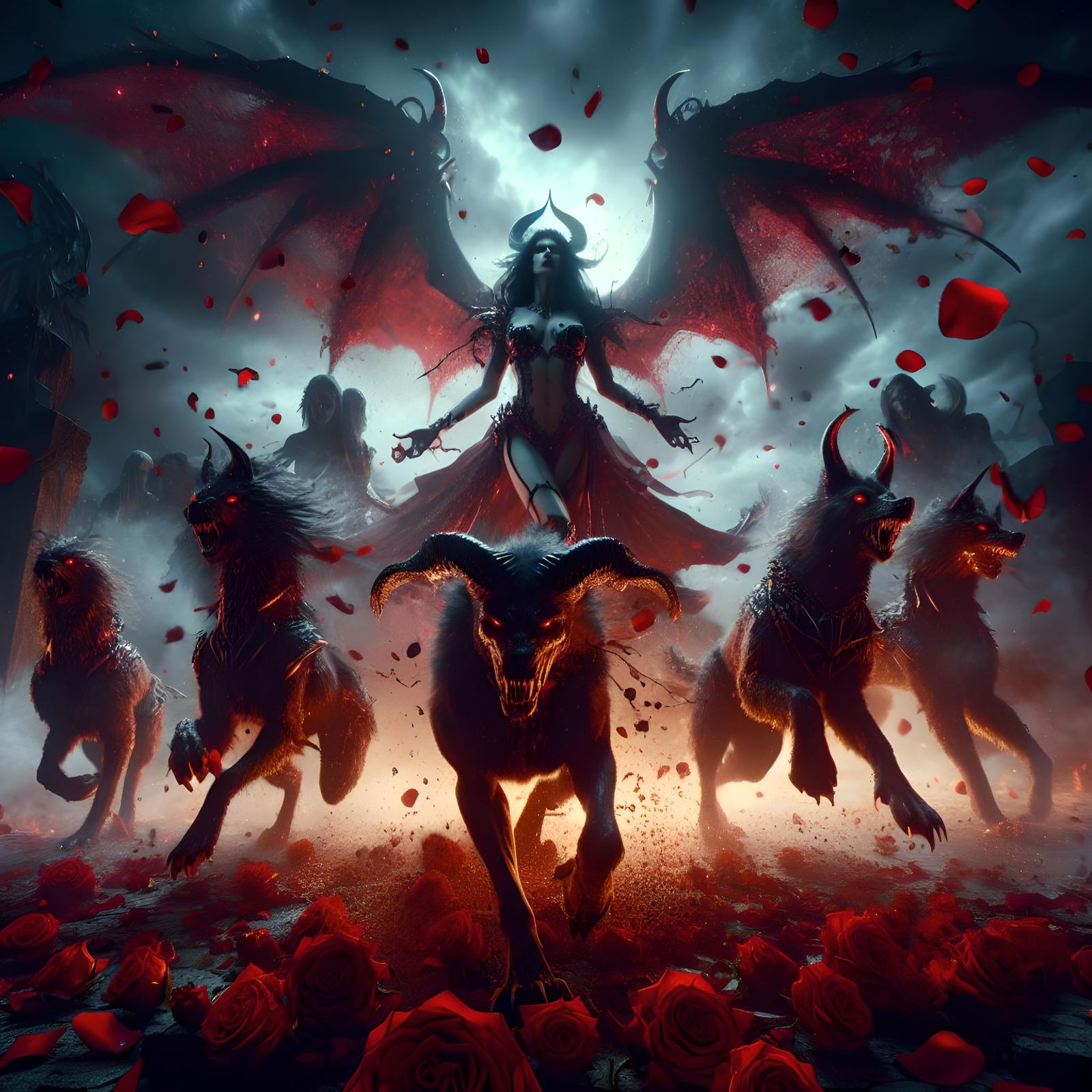 Lilith and her Hellhounds